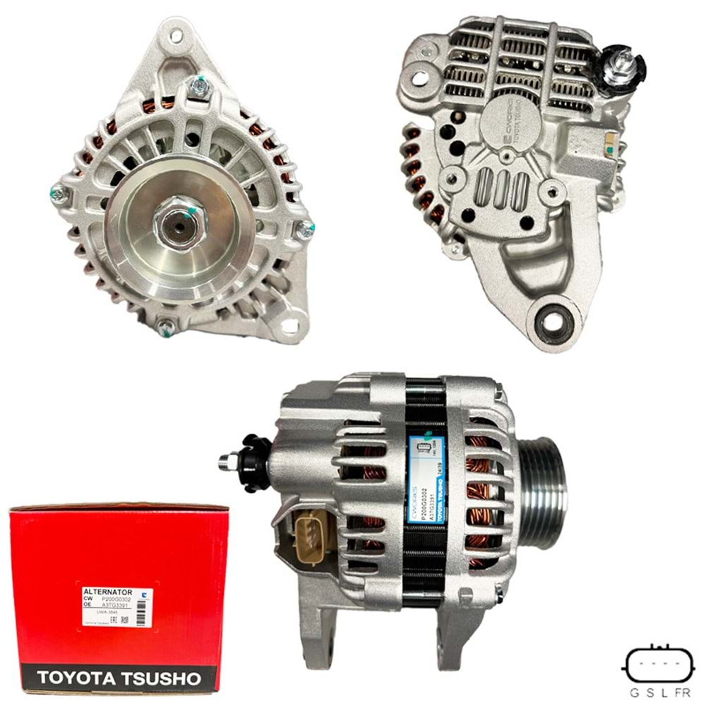 ALT. ALTERNATOR (TOYOTA TSUSHO) 12V 120 AMP MITSUBISHI L200 2.5 DI-D - PAJERO 2.5 DI-D (A3TG3391)