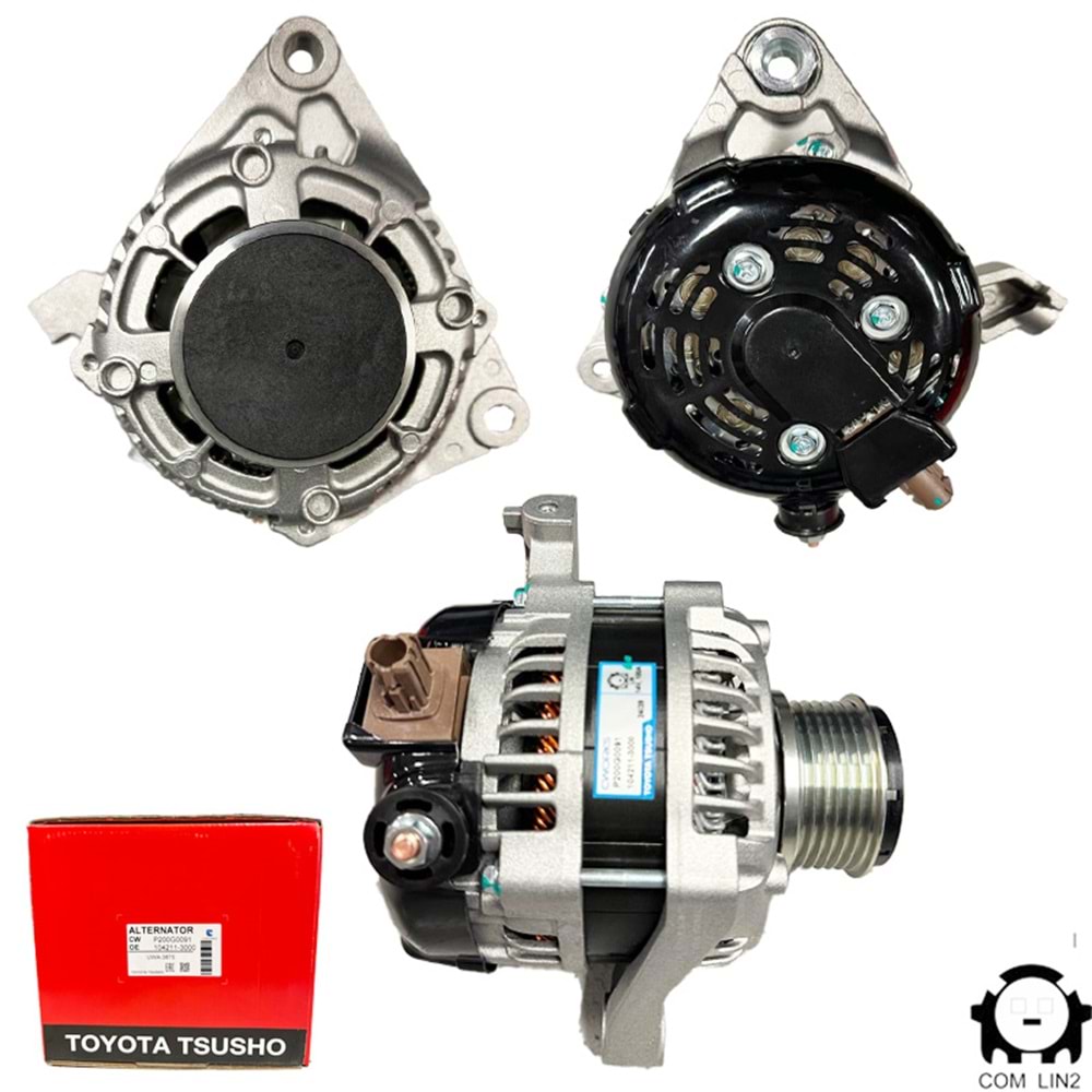 ALT. ALTERNATOR (TOYOTA TSUSHO) 12V 100 AMP TOYOTA YARIS - AURIS 1.4 D-4D (COM LIN2) (104211-3000)