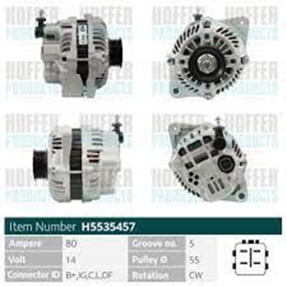 ALT. ALTERNATOR 12V 80 AMP SUZUKI GRAND VITARA 1.6 - 2.0 - SWIFT 1.6 (A5TG0291)