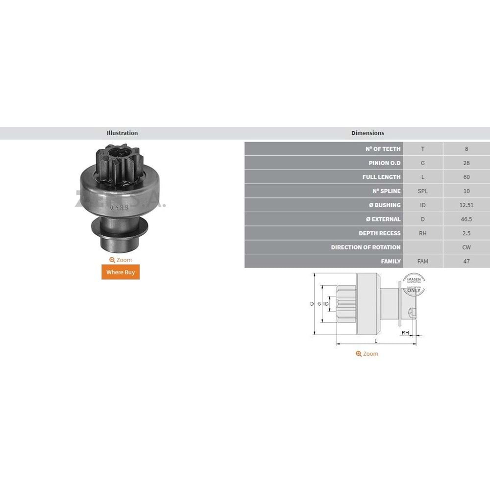MARS DISLISI 8 DIS NISSAN BLUEBIRD - LAUREL - PRAIRIEP - STANZA - URVAN - Z20 - Z22