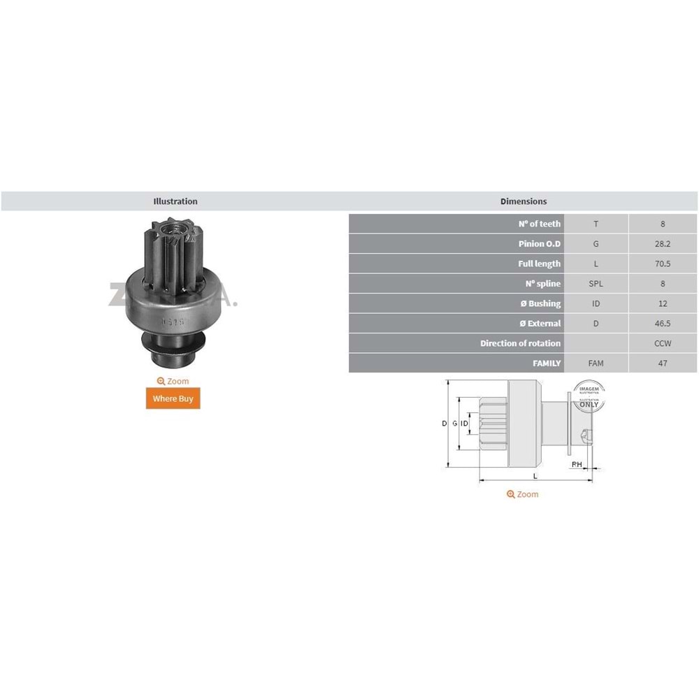 MARS DISLISI 8 DIS ASIA MOTOR / NISSAN 200SX - CHERRY - PULSAR - SENTRA - SUNNY / SUBARU JUSTY 1.2 (CCW)