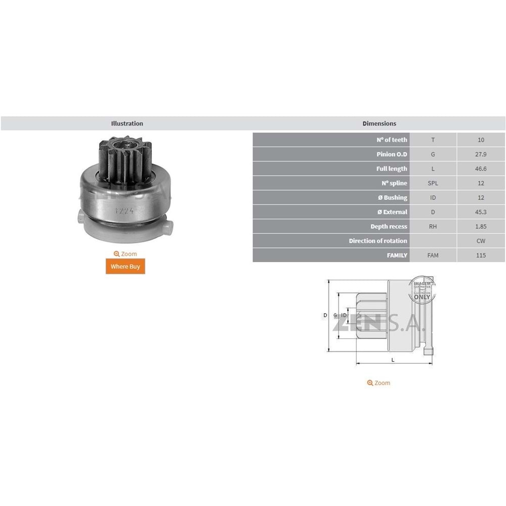 MARS DISLISI 10 DIS FORD RANGER - MONDEO / MAZDA PICK UP