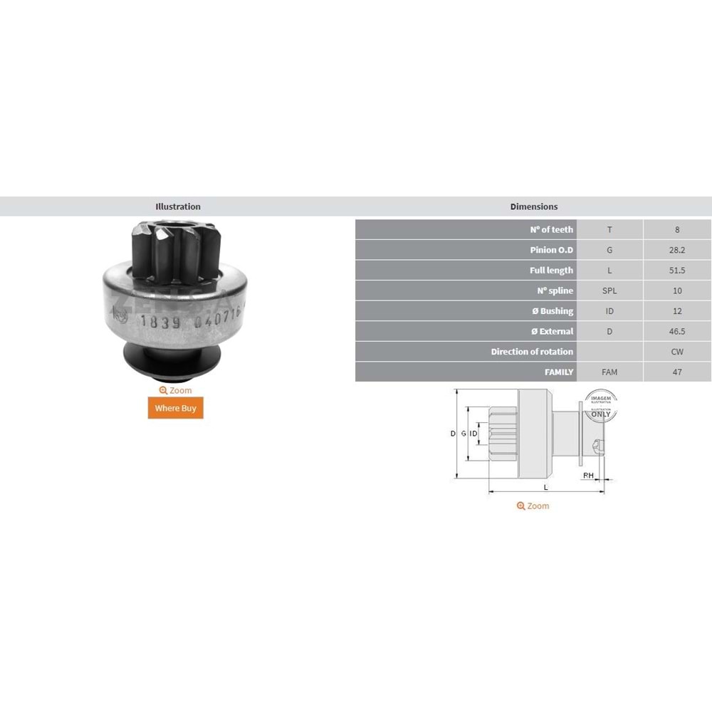MARS DISLISI 8 DIS MITSUBISHI CARISMA 1.6 e 1.8 / NISSAN BLUEBIRD 1.8 - PRAIRIE 2.0