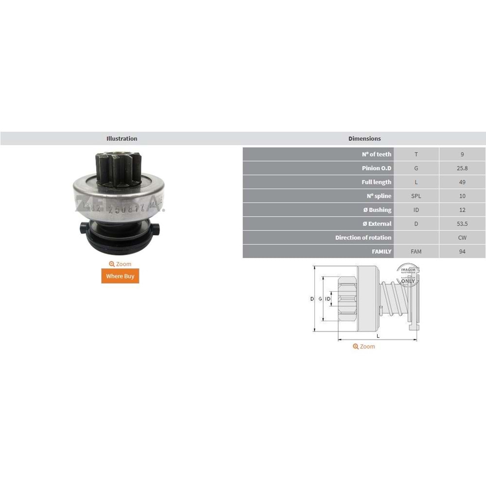 MARS DISLISI 9 DIS FIAT DOBLO - PALIO - PUNTO - STRADA / VOLVO 850 - C30 - S60 - VC60 - XC90