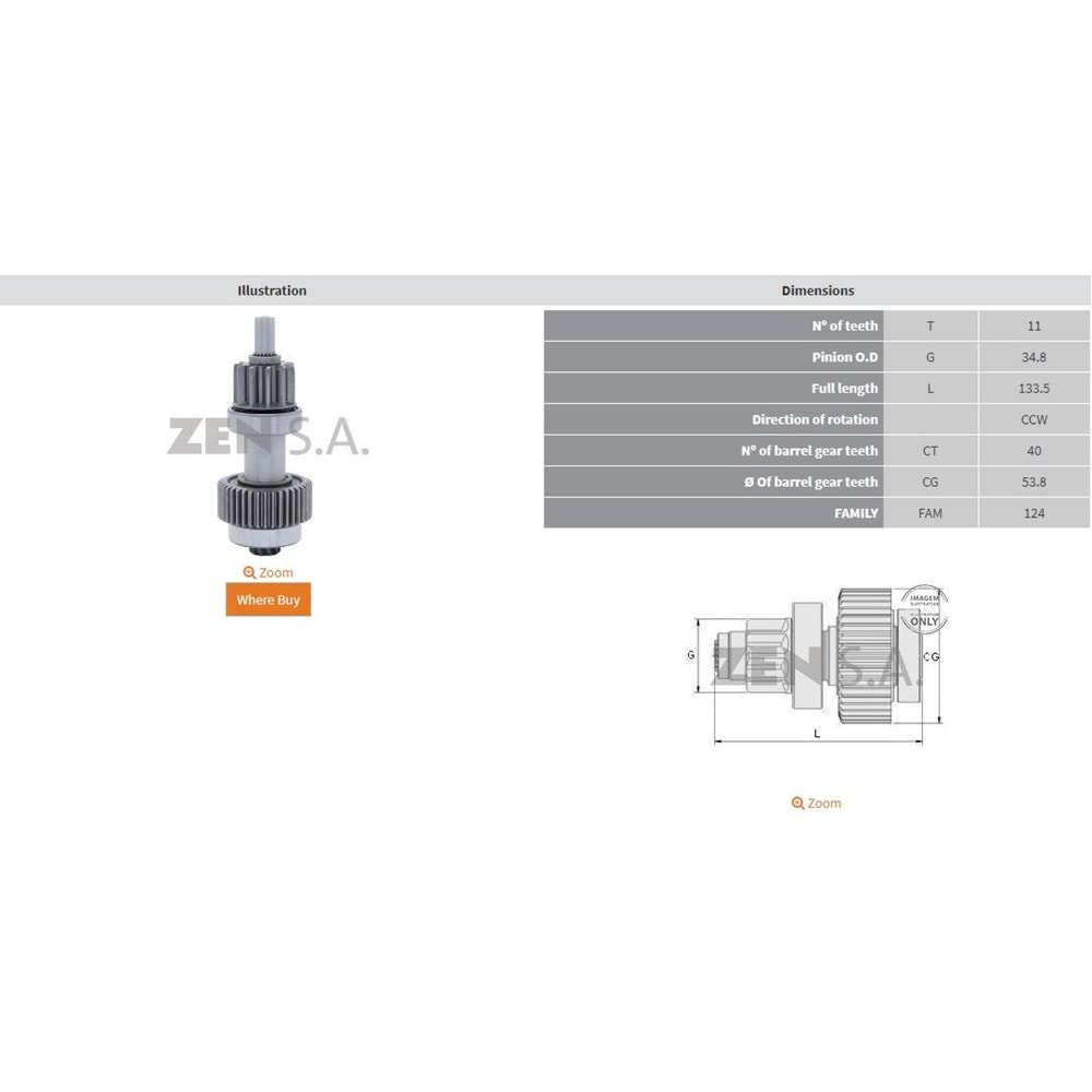 MARS DISLISI 11 DIS KIA PREGIO ND 2.2 KW (DENSO-151246) (CCW)