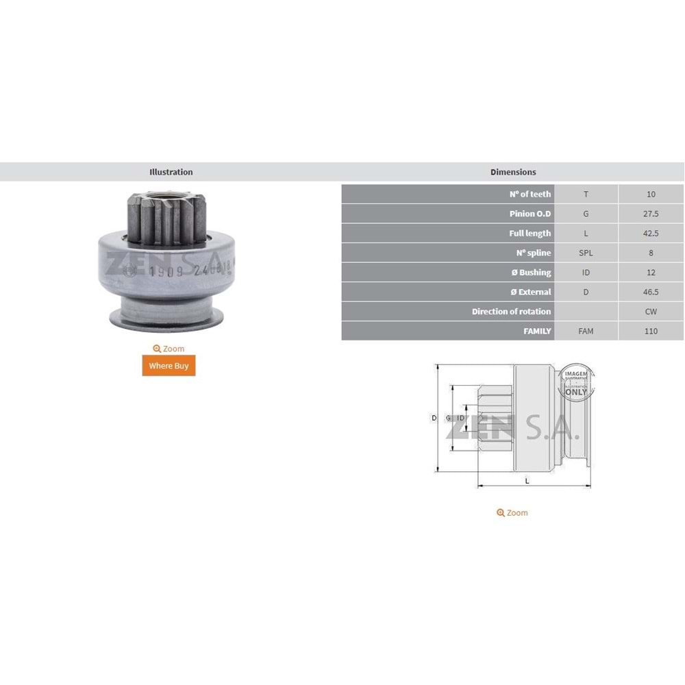 MARS DISLISI 10 DIS MITSUBISHI COLT - LANCER Y.M.