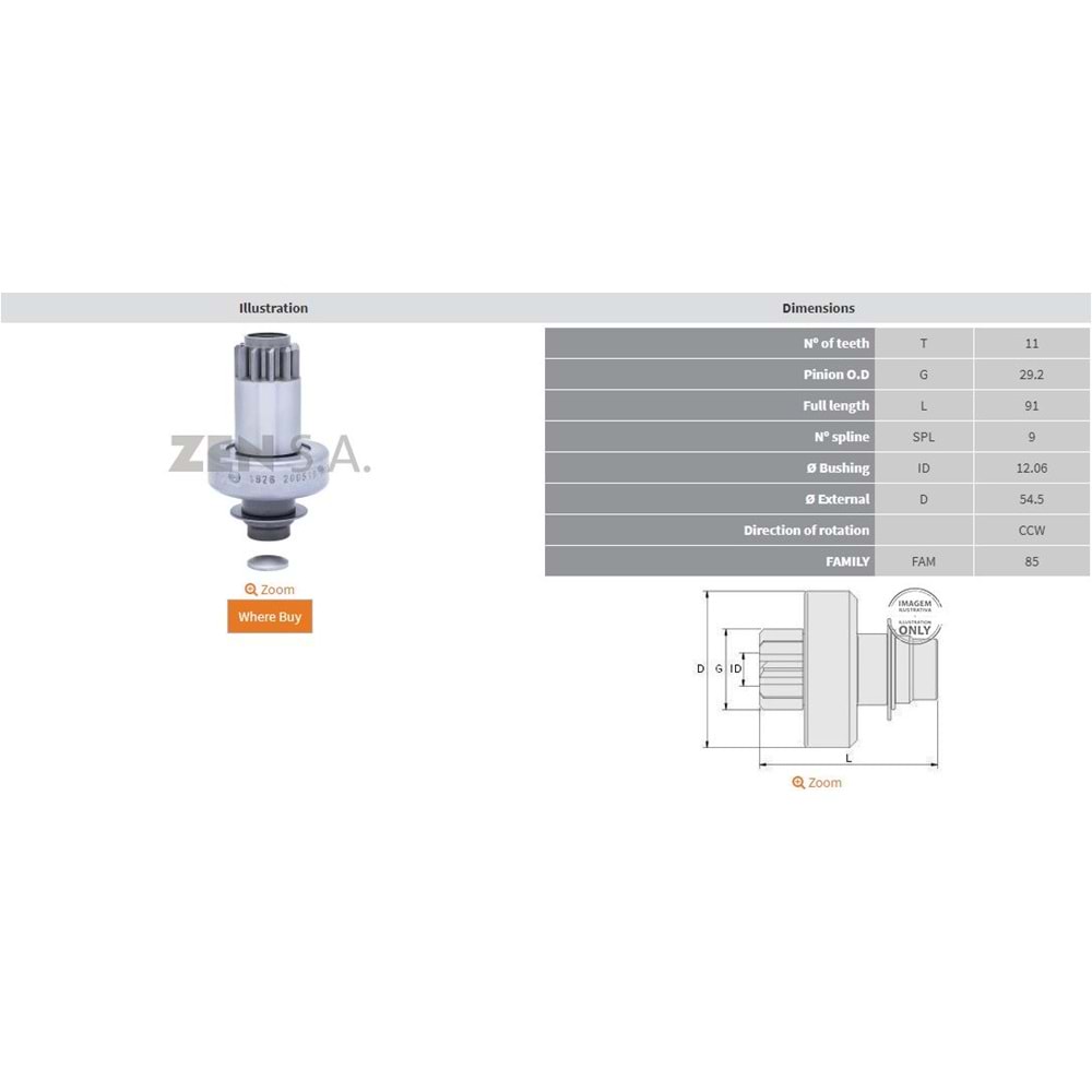 MARS DISLISI 11 DIS VOLKSWAGEN TRANSPORTER / AUDI / SEAT / SKODA 1.9 TDI (UMM-3279) (CCW)