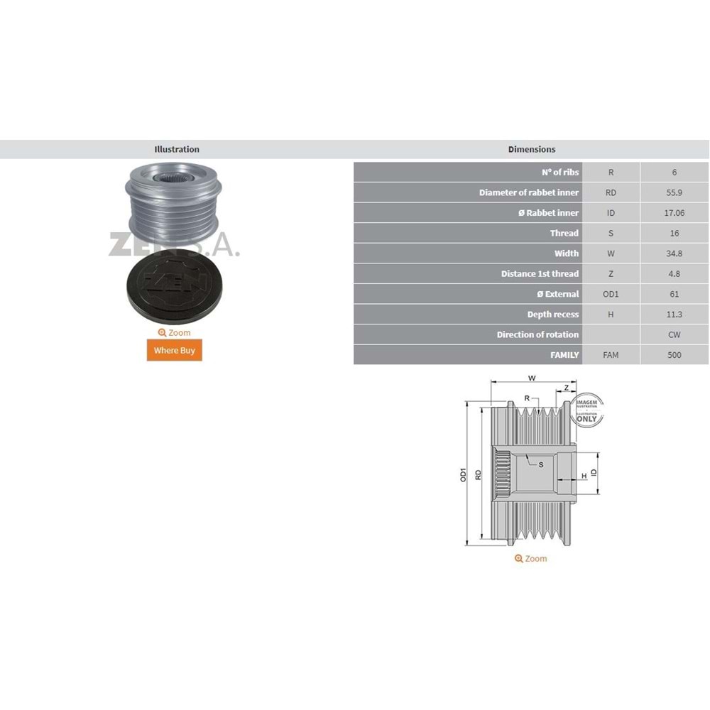 ALTERNATOR KASNAK AUDI A4 - A5 - A6 2.7 TDI - 3.0 TDI - A8 4.2 TDI / Q7 3.0 TDI / VOLKSWAGEN AMOROK - TOUAREG 3.0 TDI