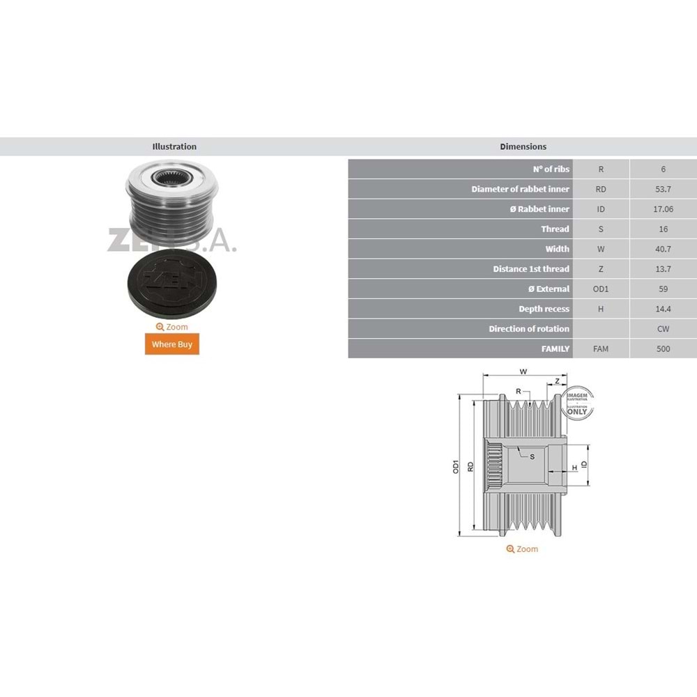ALTERNATOR KASNAK OPEL ASTRA - INSIGNIA 1.4 - 1.6 / CHEVROLET AVEO 1.4 - CRUZE 1.8 / BMW (6 KANAL)