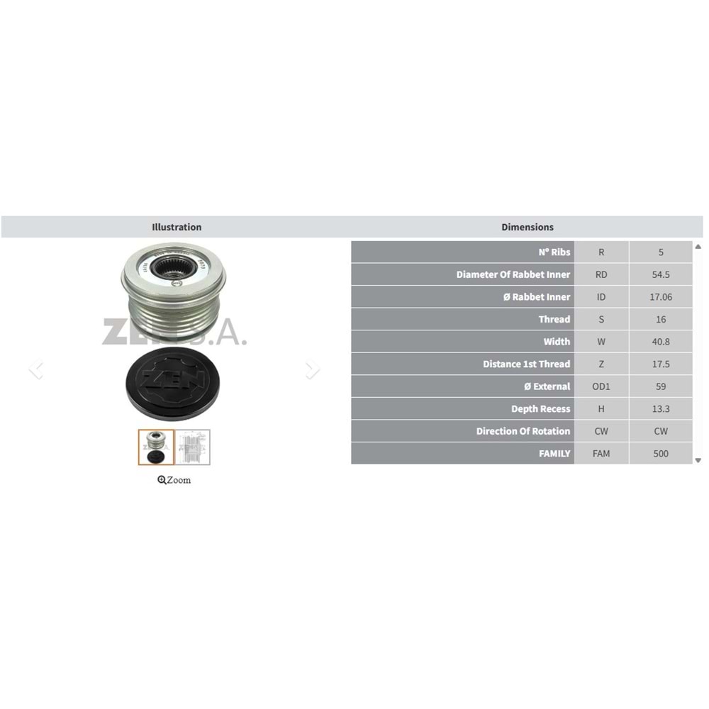 ALT. KASNAK RENAULT CLIO - KANGOO - MEGANE 1.5 DCI / NISSAN MICRA - ALMERA 1.5 DCI (5 KANAL)