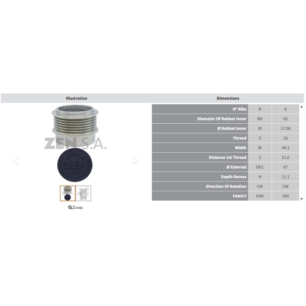 ALT. KASNAK VOLVO S60 - S90 - V60 - V90 - XC60 - XC90 2.0 (6 KANAL)