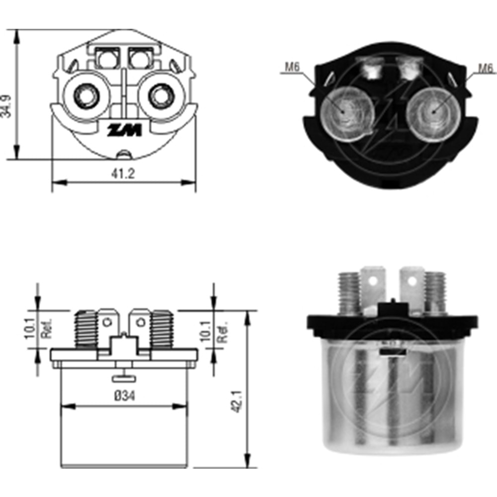 MARS OTOMATIGI 12V HONDA BIZ 125 ES - CBX 200 STRADA - CBX 250 TWISTER - NX 200 - NX 350 SAHARA - NX4 FALCON - NXR