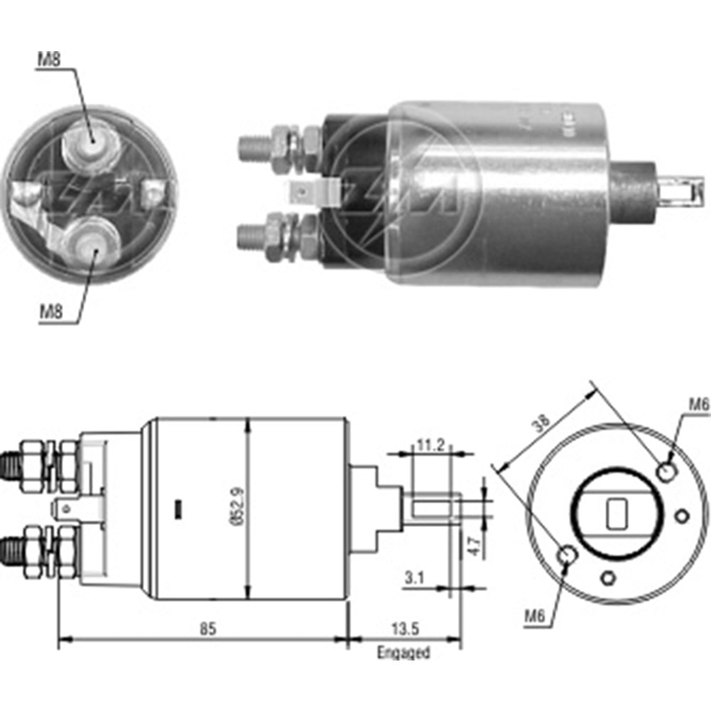 MARS OTOMATIGI 12V NISSAN PICK-UP 2.2 - 2.3 - 2.5D - URVAN 2.2 - 2.3D - BUS 2.3D (SS-1228)
