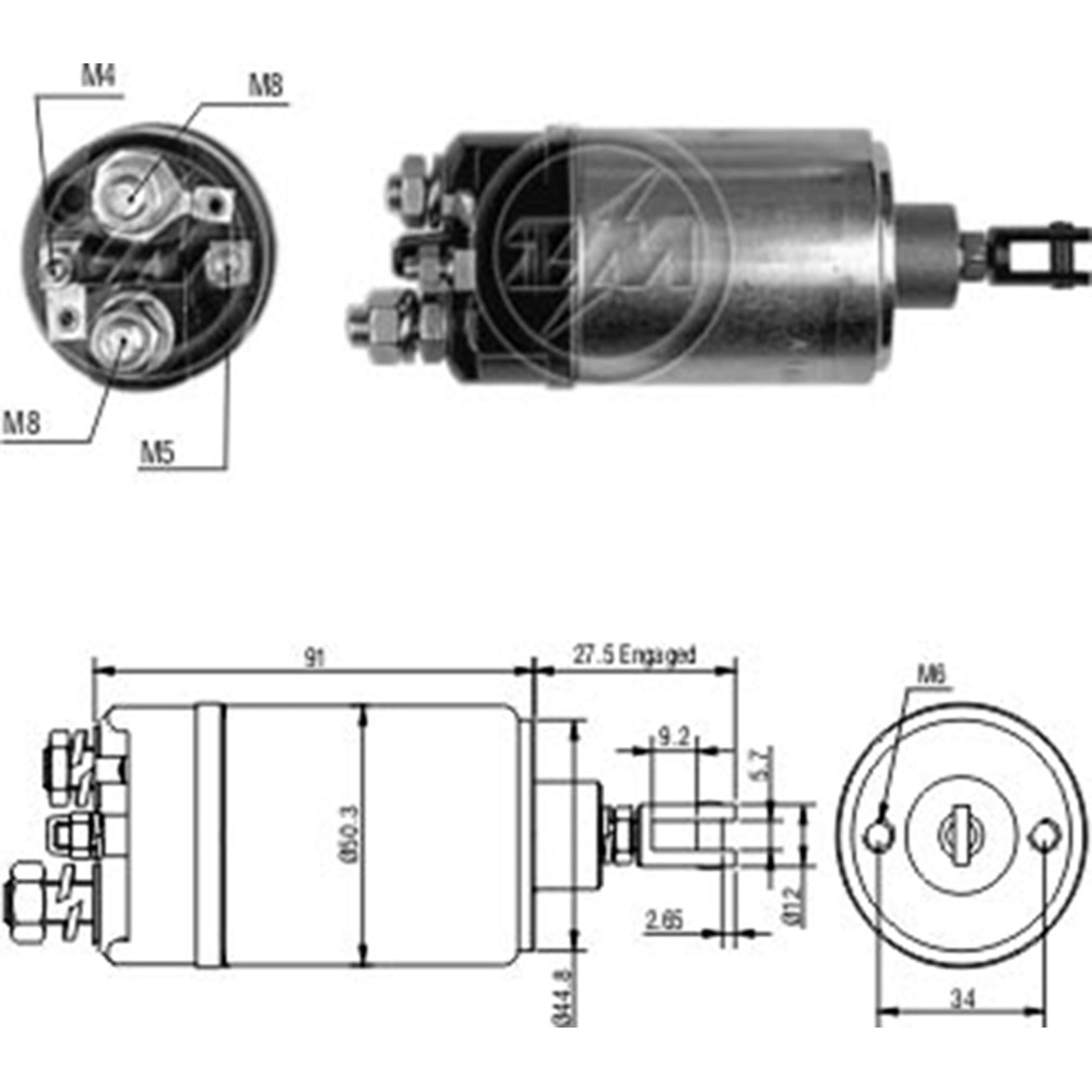 MARS OTOMATIGI 12V AUDI / MERCEDES-BENZ (DIESEL) / CATERPILLAR / DEUTZ / JCB / MAGIRUS CASE 0001362367368 SERIES