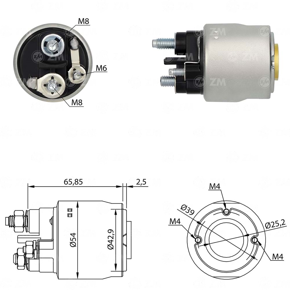 MARS OTOMATIGI 12V (2/3 DELIK) M6 SAG (YUKSEK KAPAK) FORD FIESTA - TRANSIT CUSTOM