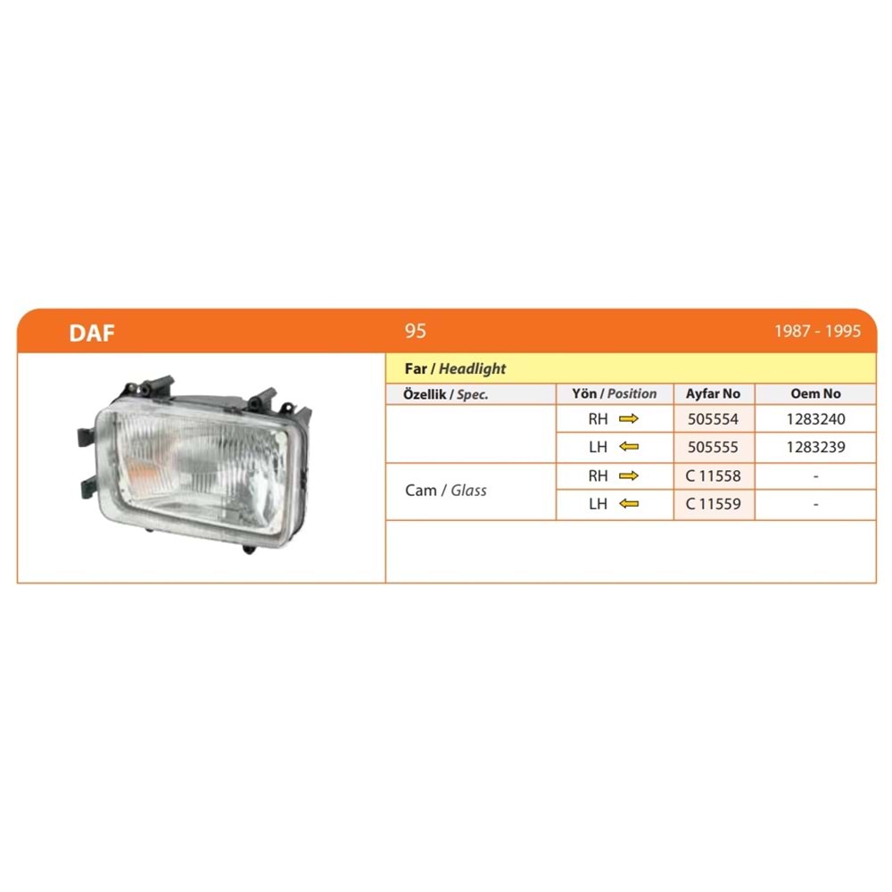 FAR CAMI DAF F95 87-95 SAG
