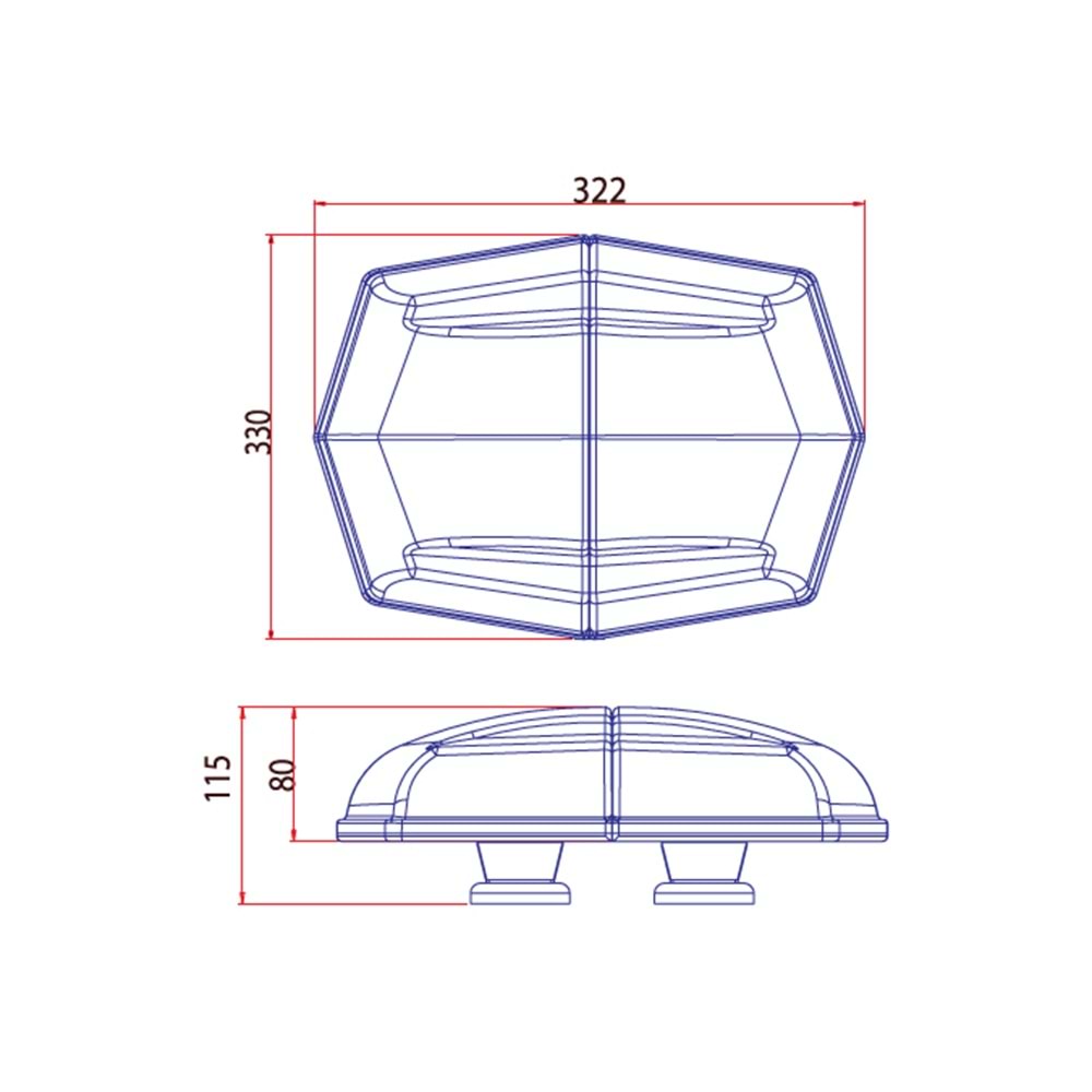 TRAFIK IKAZ LAMBASI LED SARI-KIRMIZI