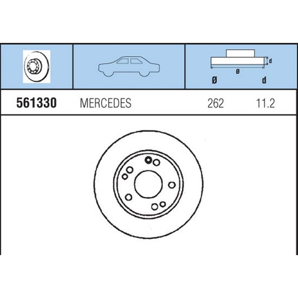 FREN DISKI ON MB W201 190 2.0 82-92 , 190D 2.0, 2,5 83-90 , 190E, 1.8, 2.0, 2.3,