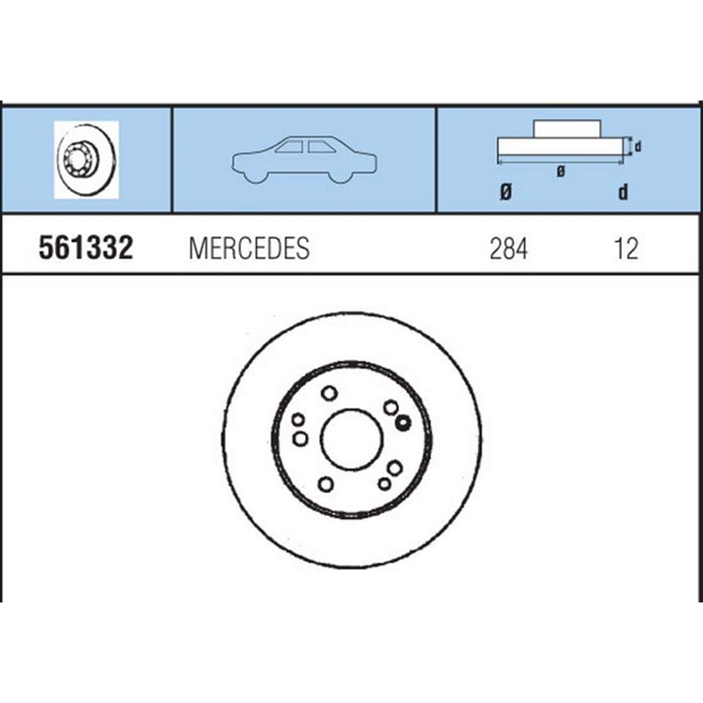 FREN DISKI ON MB W124 200E, 230E, 200D. 250D, 300D 89-92 , E200D, E250D 93-95