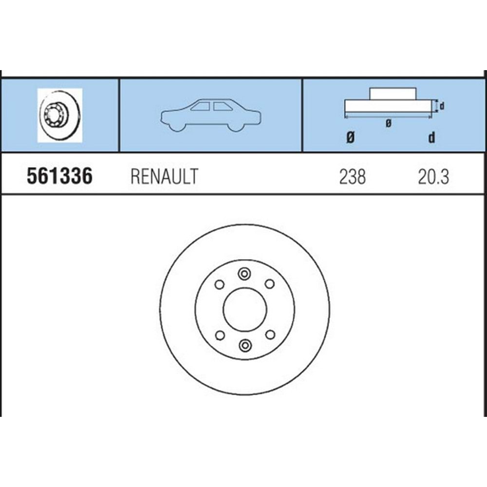 FREN DISKI ON HAVALI TK RENAULT CLIO 1,4 R,21