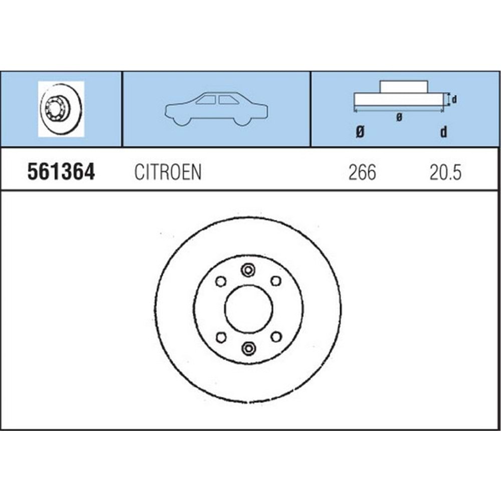 FREN DISKI ON HAVALI BerlIngo 1,4I, 1.8D, 1,9D 96- , XantIa 1,6I, 1.8I, 1,9D, 1,9TD, 2.0I 93-