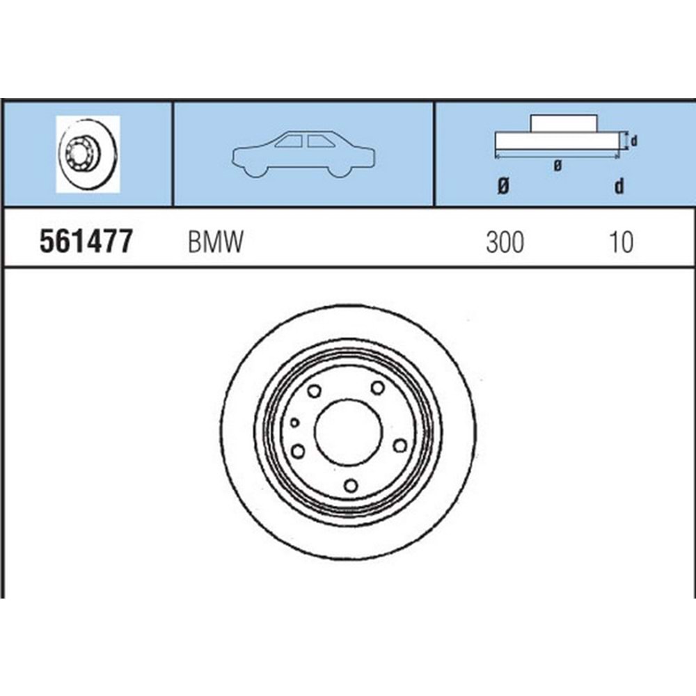 FREN DISKI ARKA E34 518, 520, 524, 525, 530, 535 88-96 , M5 3.5, 3.8 89-96