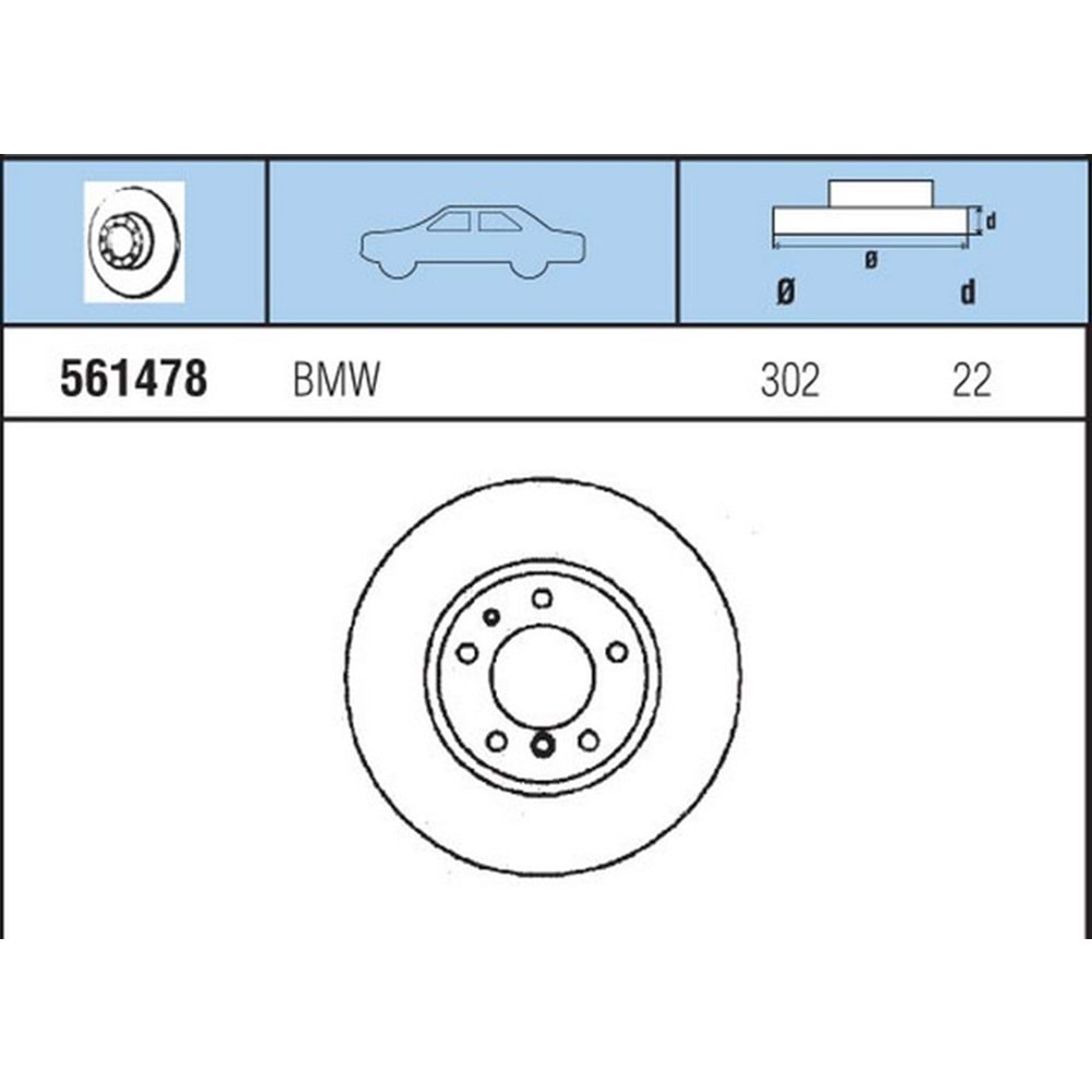 FREN DISKI ON HAVALI E34 520, 525, 530, 535 (89-97), E32 730 (87-88)