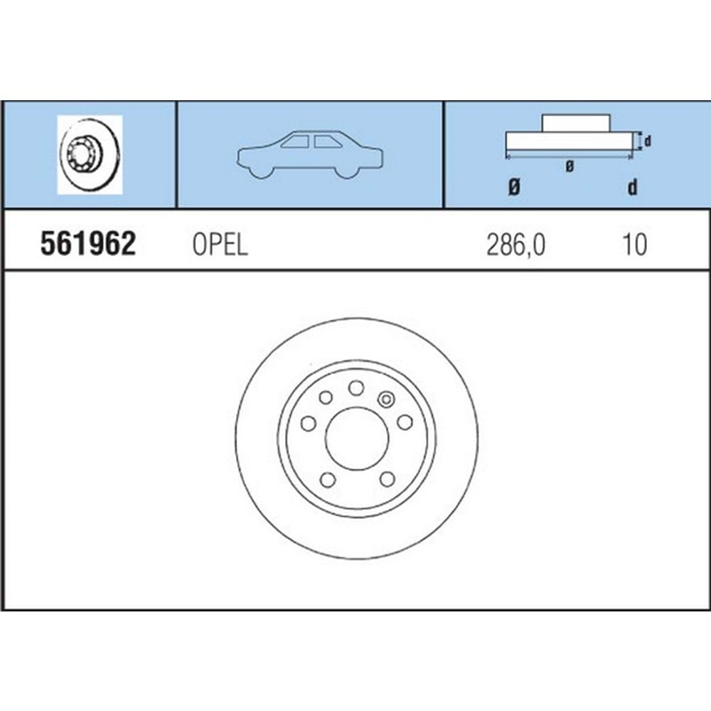 FREN DISKI ARKA Vectra B 2.0I, 2,5I, 2,5I V6 95-