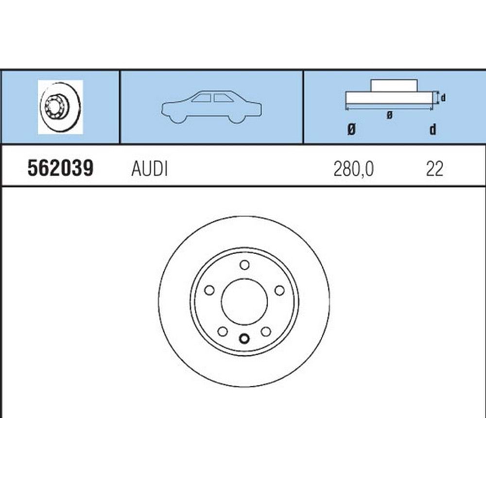 FREN DISKI ON HAVALI A3 1.8 20V, 1,9 TDI 96-