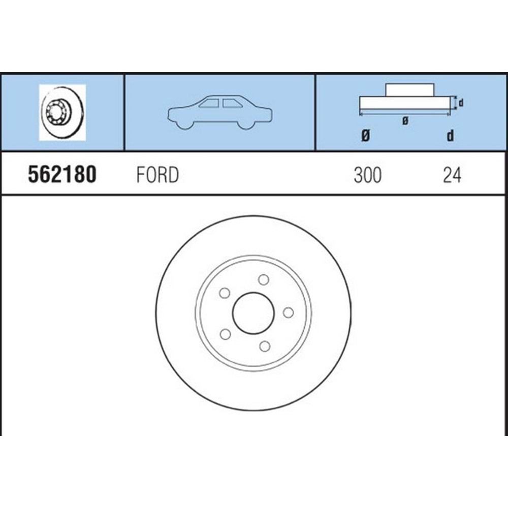 FREN DISKI ON HAVALI FORD MONDEO III 1,8 2,0 01>