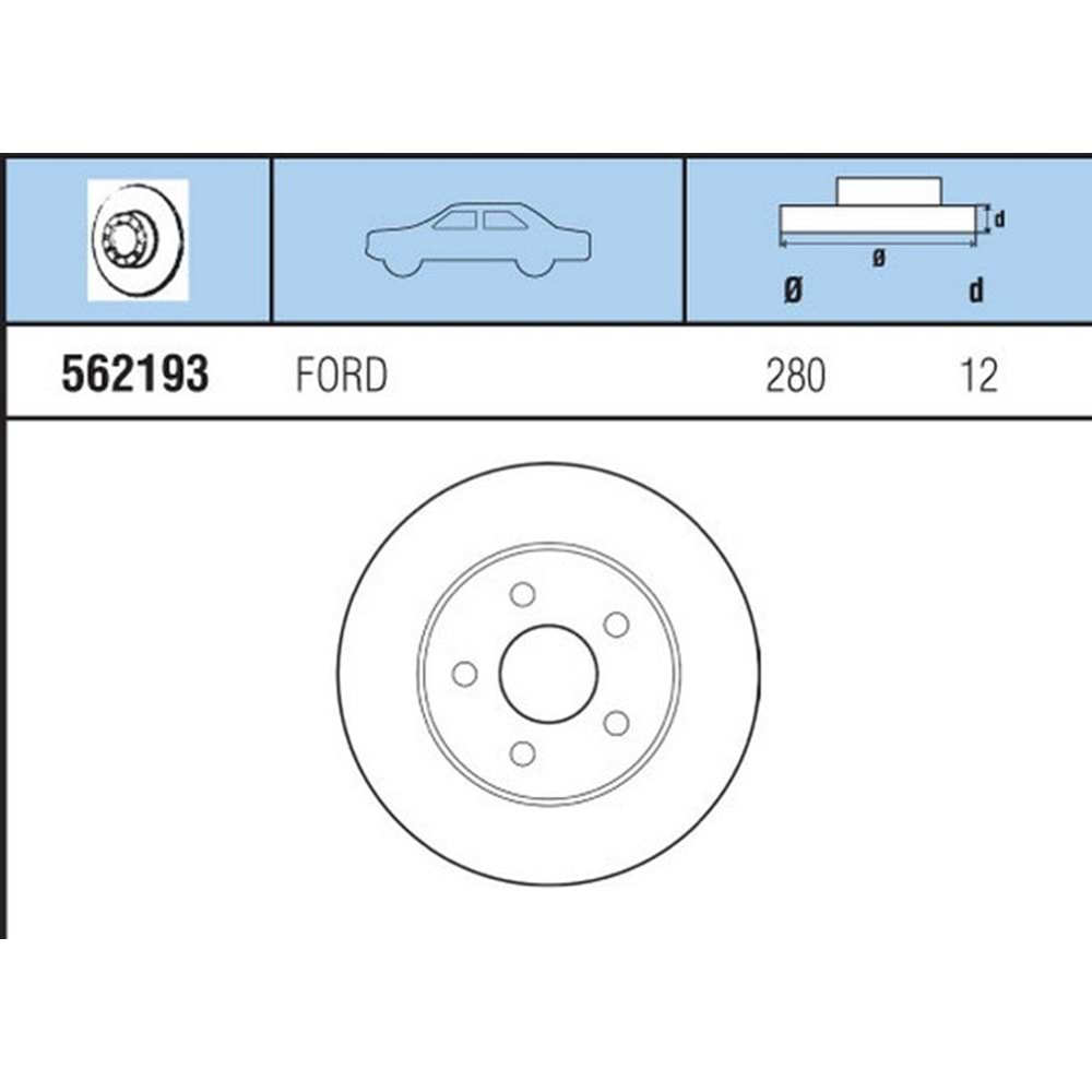 FREN DISKI ARKA FORD MONDEO III 1,8- 2,0 01>
