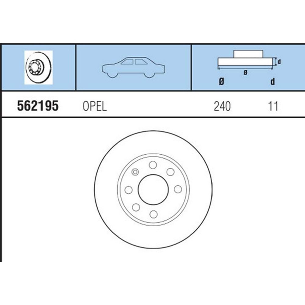 FREN DISKI ON OPEL CORSA C 1,0 1,2 1,7 01>