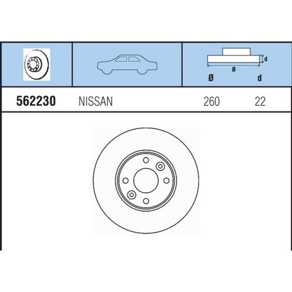 FREN DISKI ON HAVALI RENAULT CLIO III MICRA 1,2 16V 1,4 1,5 DCI