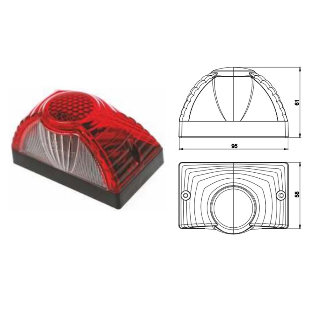 PLAKA LAMBASI KIRMIZI DORSE UNIVERSAL