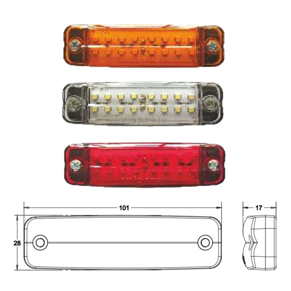 LED YAN POZİSYON LAMBASI 16 LED