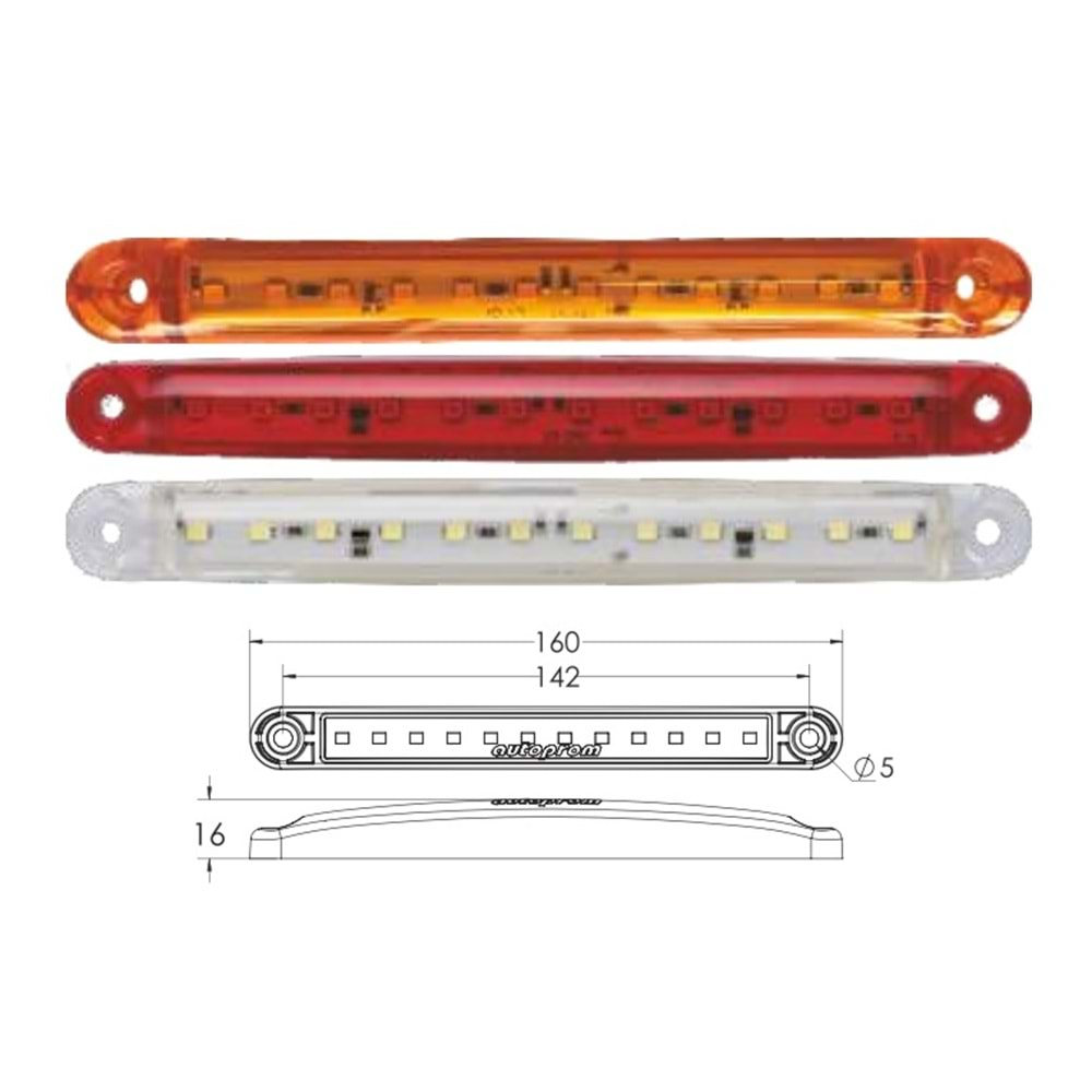 LED PARMAK LAMBA 12 LED 16CM