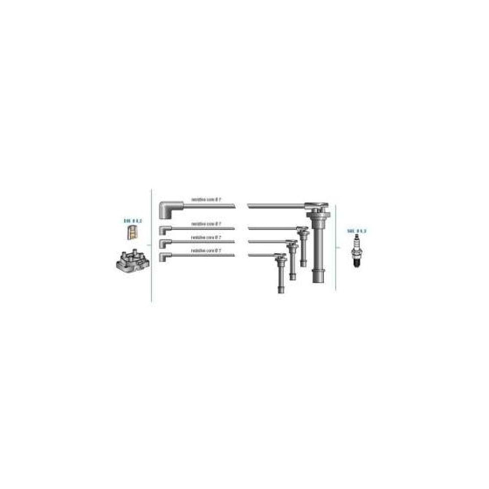 BUJİ KABLOSU SETİ HONDA CİVİC 1.4İ 16V DOHC V TEC 96 - 99 160 PS, ROVER 200 1.6 DOHC 94-