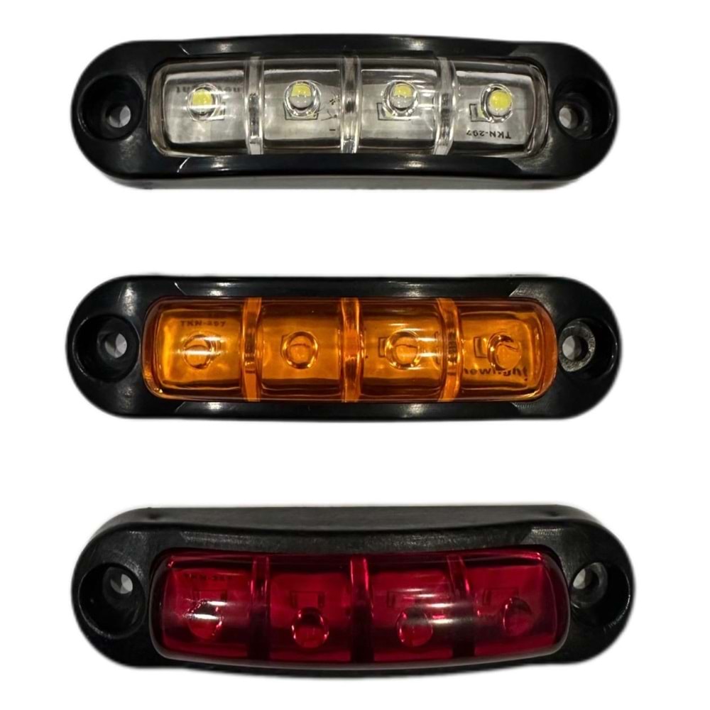 250 4 LEDLİ MİNİ LAMBA KIRMIZI (SİYAH GÖVDE)