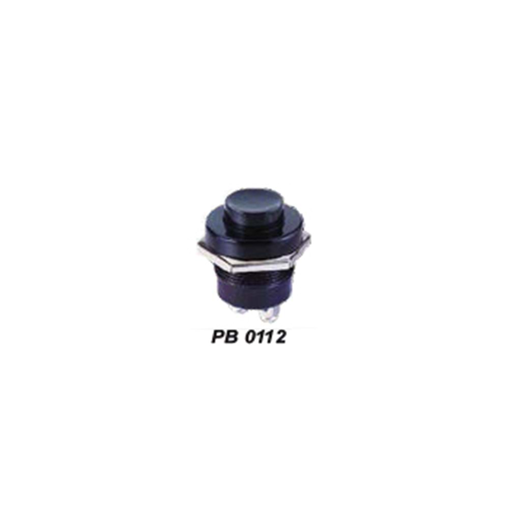 BUTON SIYAH DUGMELI KLEMENSLI 12V