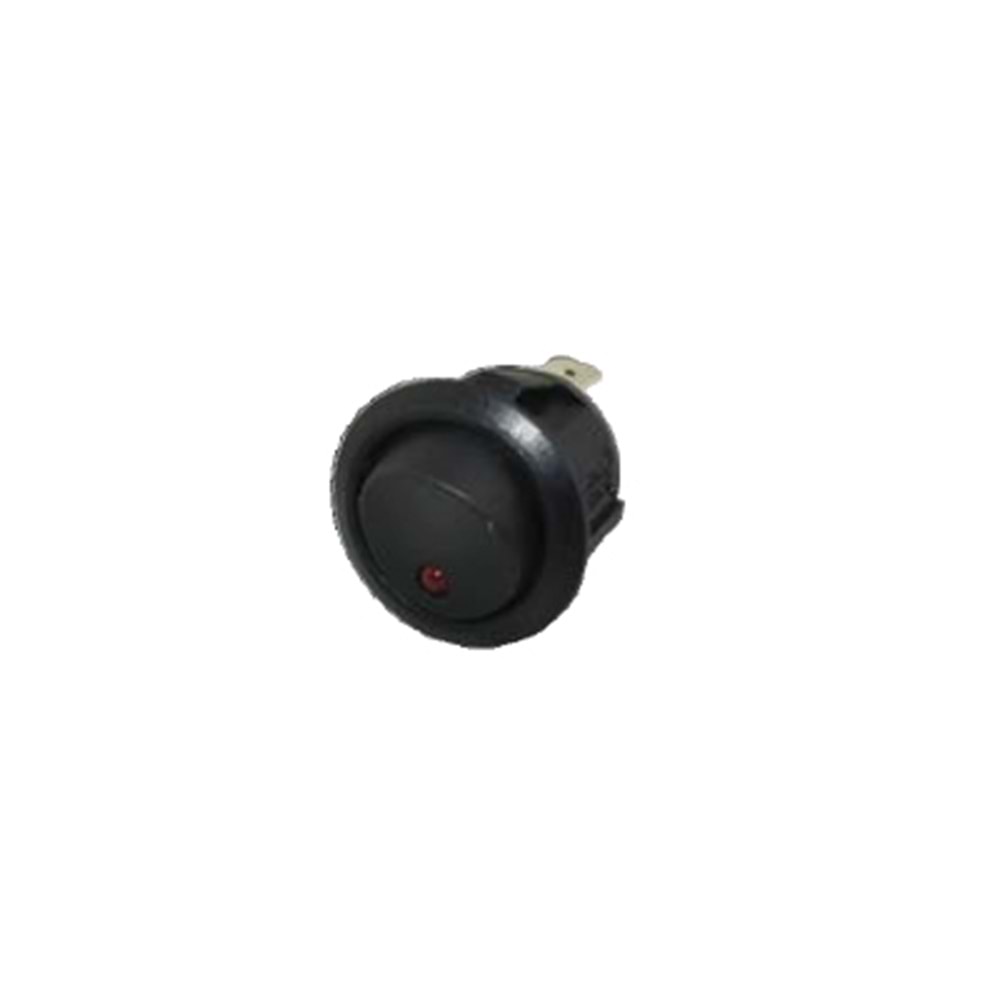 TUSLU YUVARLAK MINI 24V 10A LEDLI KIRMIZI
