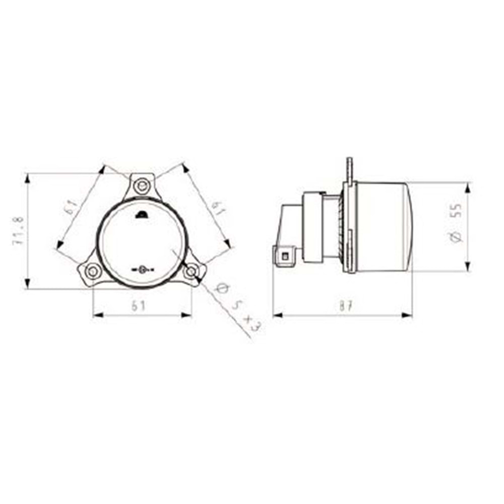 SINYAL LAMBA ON Q55 NATUREL PY21W 12V BMC OTOKAR KARSAN TEMSA