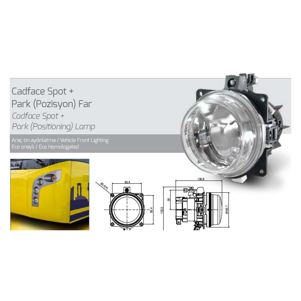 FAR SPOT + PARK CADFACE 24V KOR.KAP