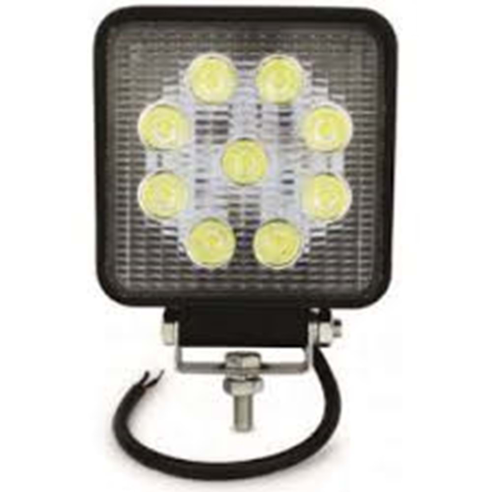 9 LED KARE ÇALIŞMA LAMBASI 12V 110 VOLT 26MM INCE TIP