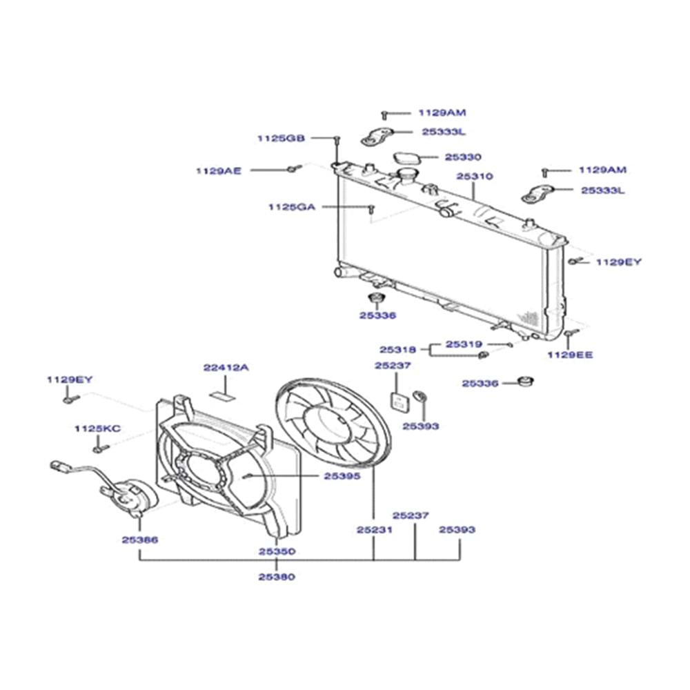 RADYATOR FAN DAVLUMBAZI TEK- MATRIX 08>11 DIZEL