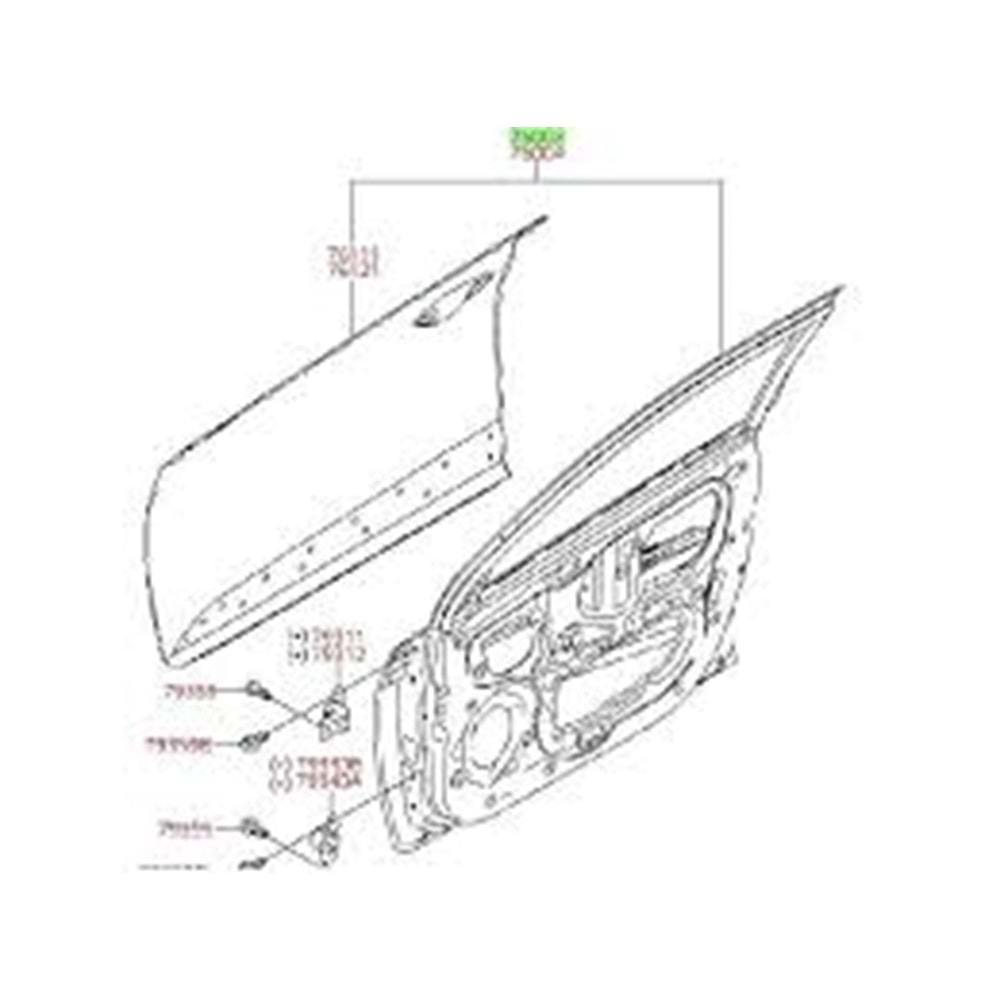 ÖN KAPI SOL (DELİKSİZ) İ20 14->