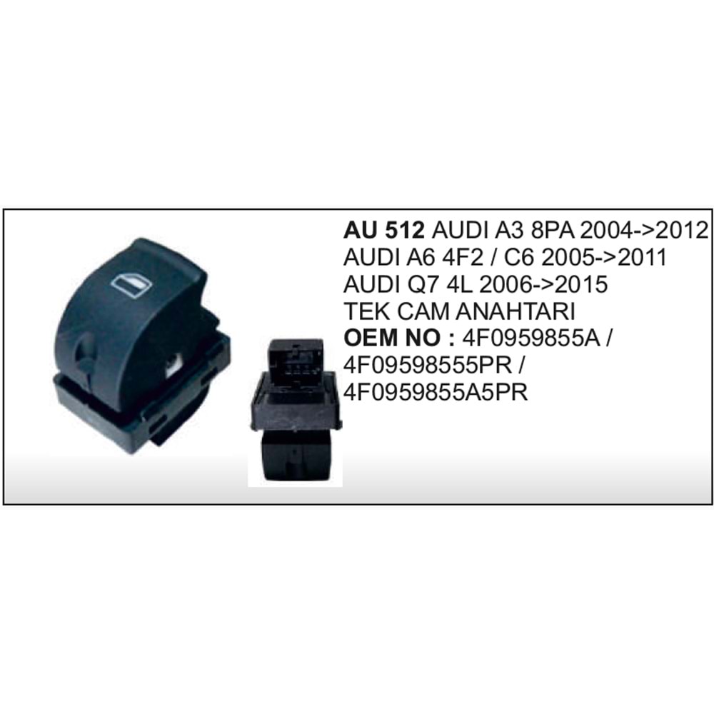 CAM ANAHTARI AUDI A3 A6 Q7 05-11