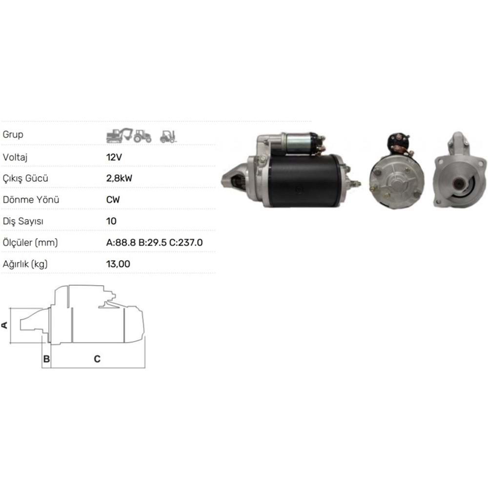 MARS MOTORU MASSEY FERGUSON TRAKTOR M127