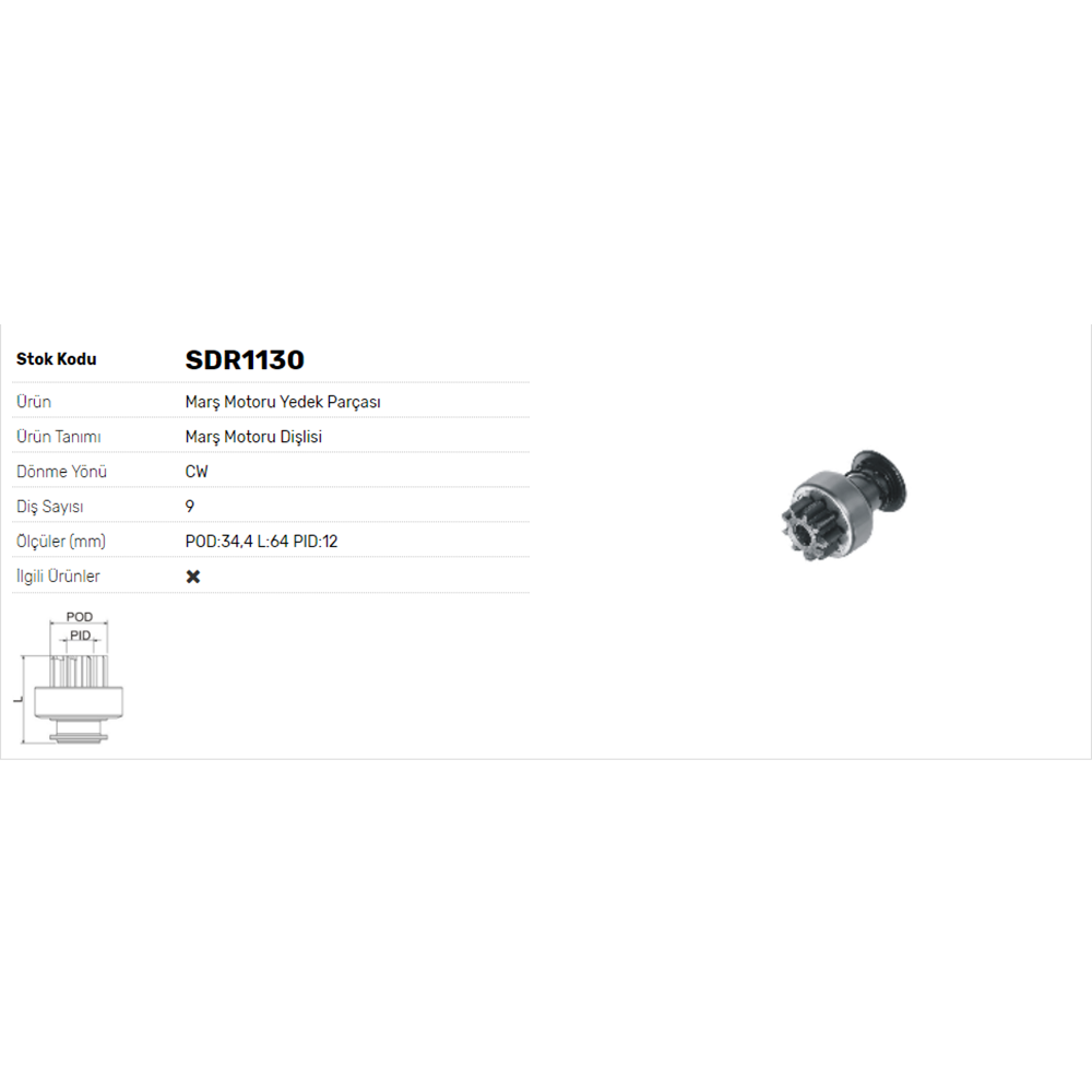 MARS DISLISI 0638 9 DIS GOLDONI PANCAR MOTOR