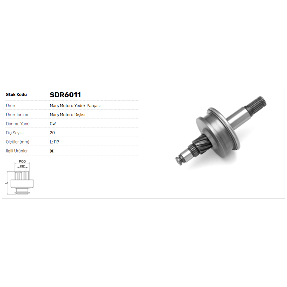 MARS DISLISI 1047 20 DIS MITSUBISHI