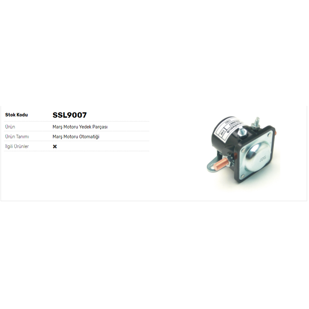 MARS OTOMATIGI 24V SNLS1352 DELCO TIPI 20 5 BAKALIT ARA OTOMATIK